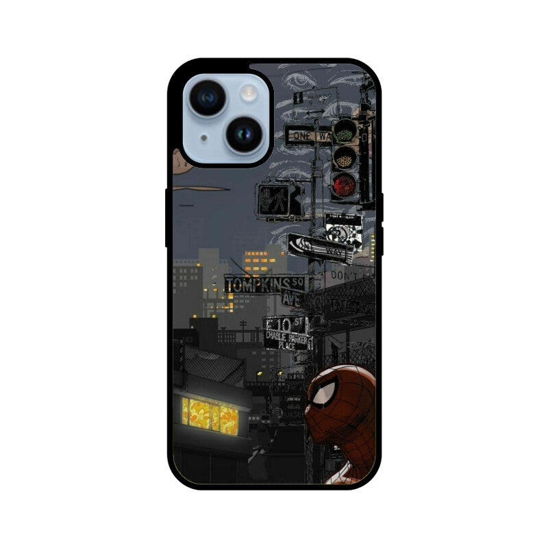 Midnight City Web iPhone Glass Case