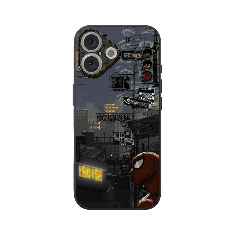 Midnight City Web iPhone Glass Case