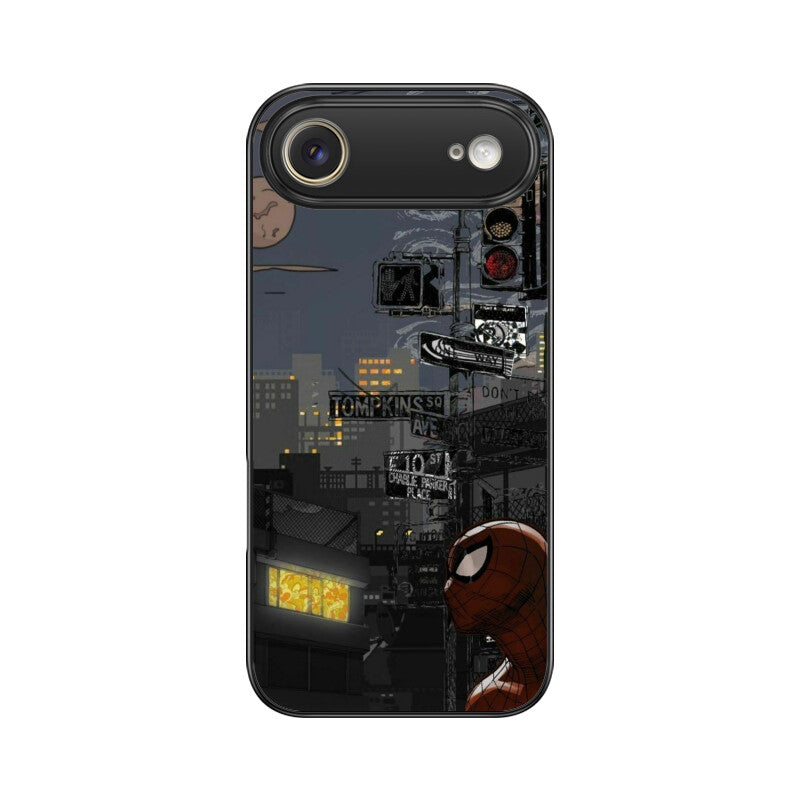 Midnight City Web iPhone Glass Case