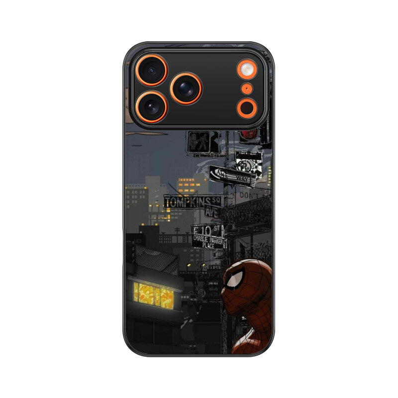 Midnight City Web iPhone Glass Case