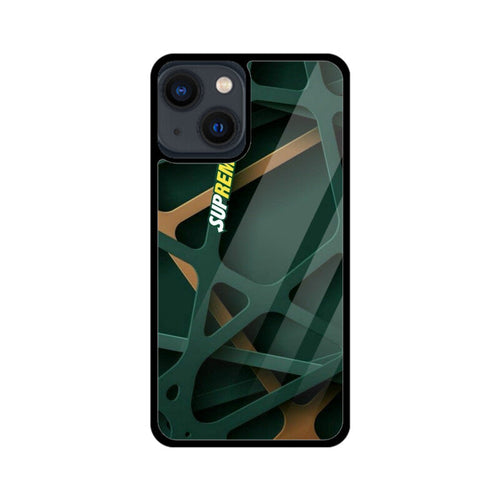 Emerald Apex Grid Glass Case for Apple iPhone