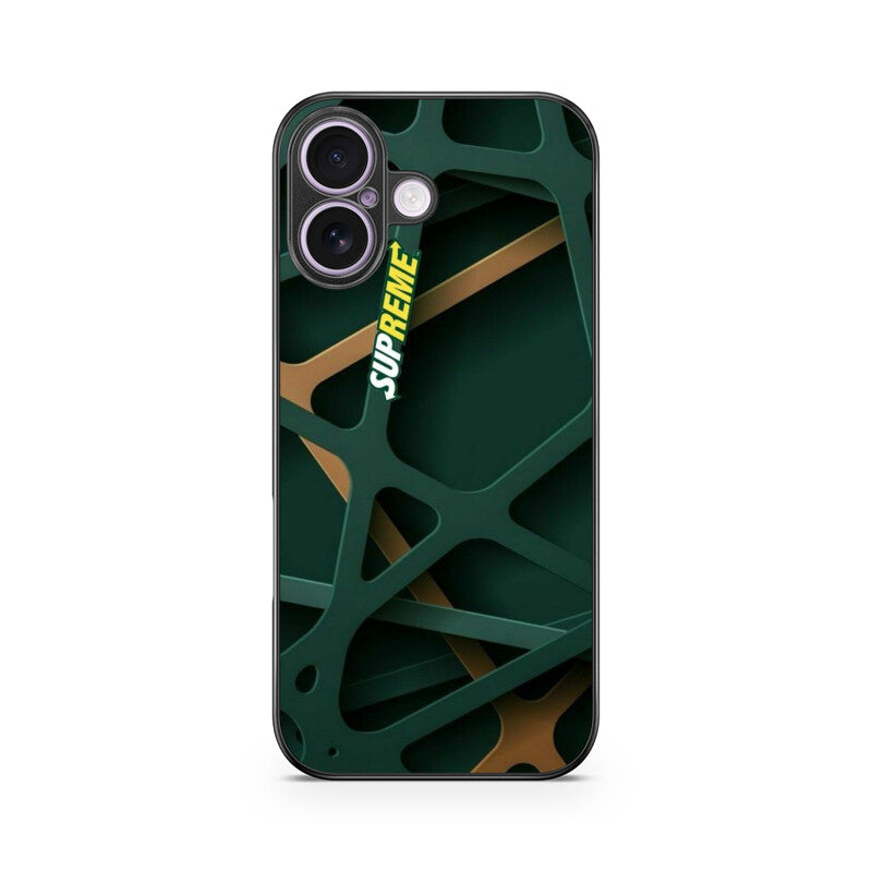 Emerald Apex Grid Glass Case for Apple iPhone
