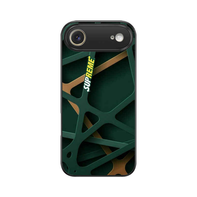 Emerald Apex Grid Glass Case for Apple iPhone