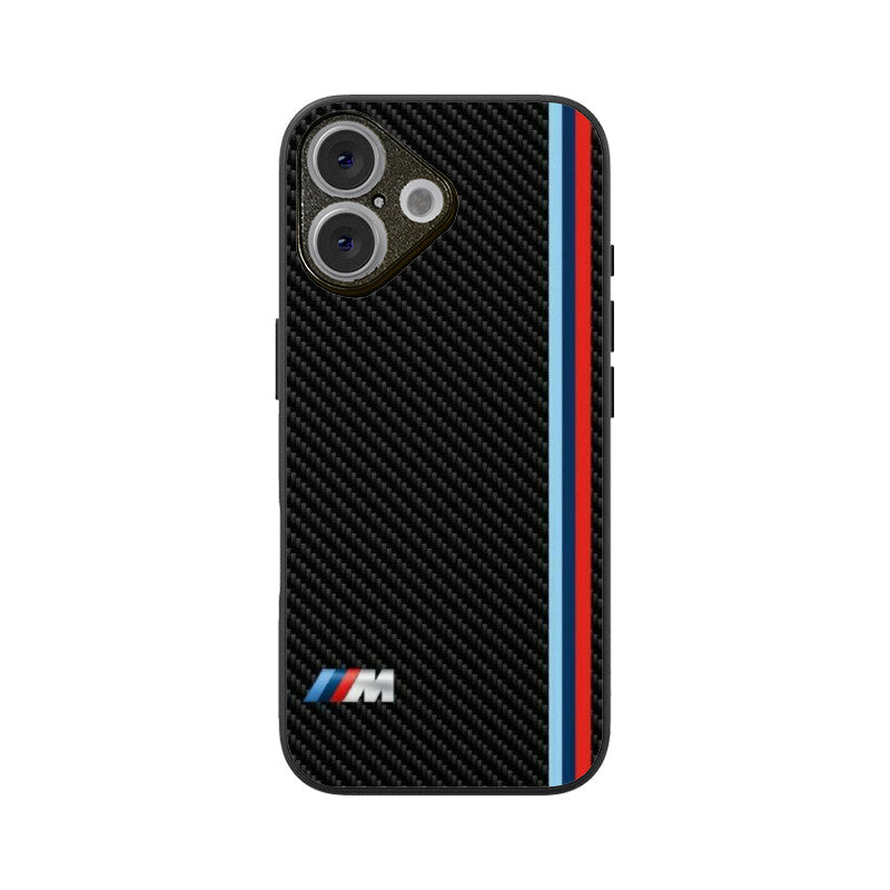 M Sport Carbon Glass Case for Apple iPhone