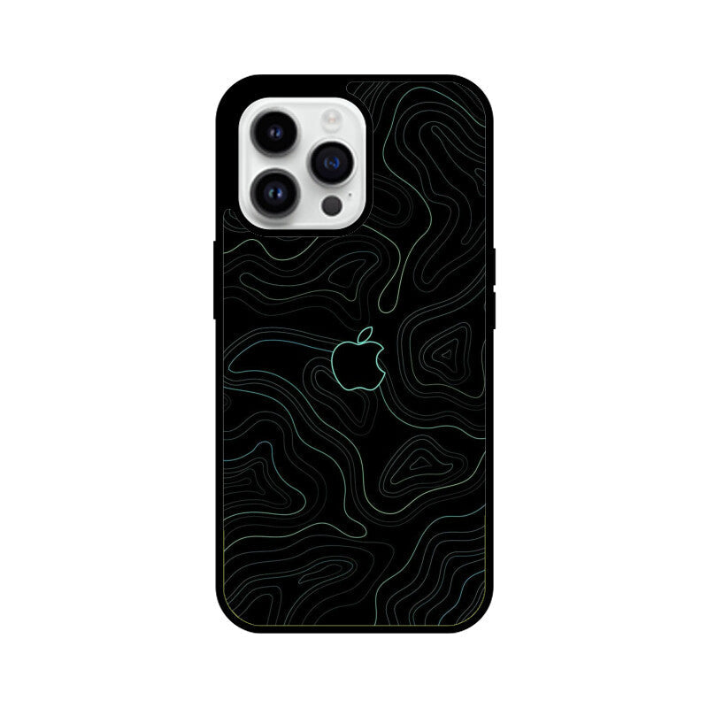 Midnight Contour Glass Case for Apple iPhone