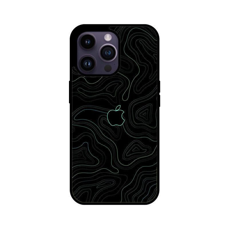 Midnight Contour Glass Case for Apple iPhone