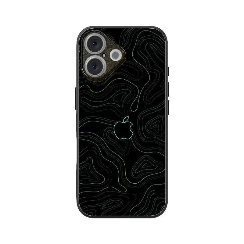 Midnight Contour Glass Case for Apple iPhone