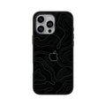 midnight topographic iphone back case