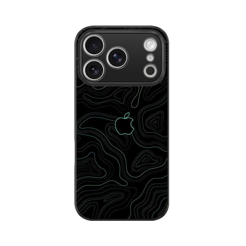 Midnight Contour Glass Case for Apple iPhone